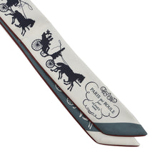 将图像加载到图库查看器中，HERMES Twilly DE TOUJOURS PARIS QUI ROULE (Paris on Wheels) Craie/Bag/ArdoiseH064315S 01 Silk100% Leather
