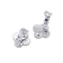 Load image into Gallery viewer, Van Cleef &amp; Arpels Vintage Alhambra Guilloche EarringsVCARP9XF00 18K White Gold
