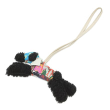 Load image into Gallery viewer, HERMES Buddy Aloha Bag Charm Black/Craie/Vert Fizz Lambskin Mouton
