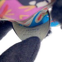 Load image into Gallery viewer, HERMES Buddy Aloha Bag Charm Black/Craie/Vert Fizz Lambskin Mouton
