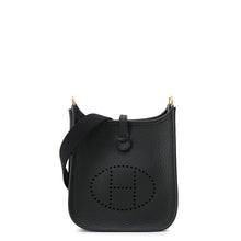 Load image into Gallery viewer, HERMES Evelyne Long Black Taurillon Clemence Size TPM
