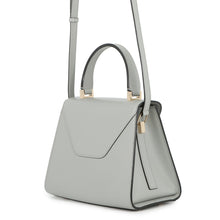 将图像加载到图库查看器中，Valextra Valextra Iside 2way Bag Gray Leather Size Mini

