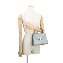 Load image into Gallery viewer, Valextra Valextra Iside 2way Bag Gray Leather Size Mini
