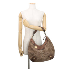 将图像加载到图库查看器中，LOEWE New Road Repeat Anagram One Belt Beige/Bronze Canvas Leather
