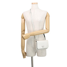 将图像加载到图库查看器中，PRADA Saffiano Leather Shoulder Bag White2VD061_9Z2_F0PG7_V_OOL Leather
