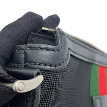 将图像加载到图库查看器中，GUCCI Cherie line Shoulder Bag Black631195 Canvas Leather
