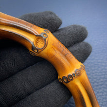 将图像加载到图库查看器中，GUCCI Bamboo Nimfair 2WAY Bag Navy459076 Leather
