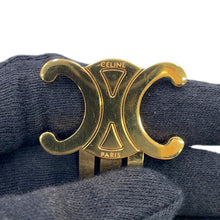 Load image into Gallery viewer, CELINE Triomphe Snap Hair Clips (Set of 2) Gold46Z656BSL.35OR Gold Plated Steel
