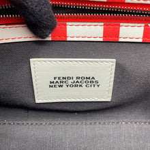 Load image into Gallery viewer, FENDI Marc Jacobs collaboration baguette White/Red8BR600 Leather

