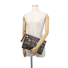 Load image into Gallery viewer, DOLCE&amp;GABBANA CLEO Graffiti 2wayShoulderClutch Black/Multicolor Leather
