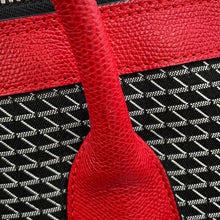 将图像加载到图库查看器中，Valextra Valextra K-VAL My Logo Travel Bag Black/Red Canvas Leather
