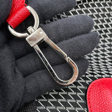 将图像加载到图库查看器中，Valextra Valextra K-VAL My Logo Travel Bag Black/Red Canvas Leather
