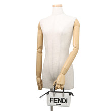 将图像加载到图库查看器中，FENDI By the Way Shoulder Bag White/Black8BS067 Canvas Size Mini
