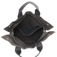 将图像加载到图库查看器中，HERMES Her Line Tote Bag Gray Canvas Size MM
