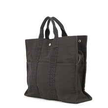 Load image into Gallery viewer, HERMES Her Line Tote Bag Gray Canvas Size MM
