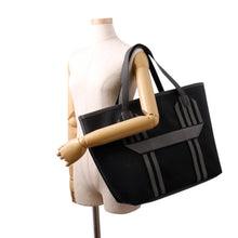 Load image into Gallery viewer, HERMES Pur Sangle Black/Gray Toile Military Taurillon Clemence
