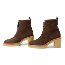 Load image into Gallery viewer, HERMES Jingle 55 Short Boots Brown/Beige suede Size 36
