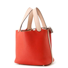 将图像加载到图库查看器中，HERMES Picotin Lock Touch Rouge Tomate/Rose Eglantine Taurillon Clemence Size PM
