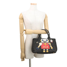 将图像加载到图库查看器中，PRADA Mini Canapa Robot 2-Way Bag Black/Multicolor1BG439 Denim Leather
