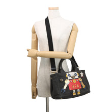 将图像加载到图库查看器中，PRADA Mini Canapa Robot 2-Way Bag Black/Multicolor1BG439 Denim Leather
