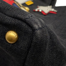 将图像加载到图库查看器中，PRADA Mini Canapa Robot 2-Way Bag Black/Multicolor1BG439 Denim Leather
