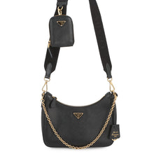 将图像加载到图库查看器中，PRADA Re-Edition 2005 Shoulder Bag Black1BH204_NZV_F0632_V_V2P Saffiano LeatherLeather
