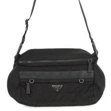 Load image into Gallery viewer, PRADA Triangle Logo Quilted Shoulder Bag Black2VH991_2BE6_F0806 Nylon Leather
