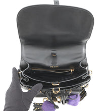 将图像加载到图库查看器中，PRADA Corsaire 2WAY Bag Black1BD080_2AIX_F0002 Leather
