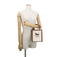 Load image into Gallery viewer, CELINE Mini Vertical Cover 2-Way Bag Ivory/Brown193302DCI.02NT Canvas Leather Size Mini

