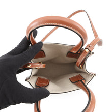Load image into Gallery viewer, CELINE Mini Vertical Cover 2-Way Bag Ivory/Brown193302DCI.02NT Canvas Leather Size Mini
