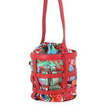 Load image into Gallery viewer, HERMES Muzaldine Rouge Casaque/Multicolor Epsom Silk
