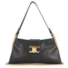 将图像加载到图库查看器中，CELINE Willturn Clutch 2-way Bag Black113673FEO.38NO Leather

