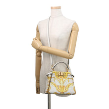 将图像加载到图库查看器中，FENDI Fendace Peekaboo White/Yellow8BN244 Leather Size Mini
