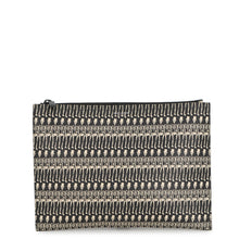 将图像加载到图库查看器中，SAINT LAURENT PARIS Skull Print Tablet Case Clutch Bag Black/Beige397294DQD1U1070 Leather
