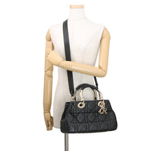 Load image into Gallery viewer, Dior Lady 95.22 2WAY Bag BlackM0699OVJX_M900 Calf Leather Size Medium
