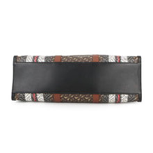 Load image into Gallery viewer, BURBERRY TBMonogram Stripe ECanvas Tote Bag Black PVC Leather
