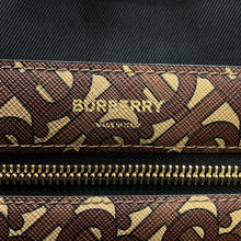 Load image into Gallery viewer, BURBERRY TBMonogram Stripe ECanvas Tote Bag Black PVC Leather
