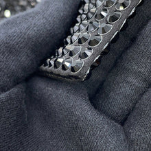 Load image into Gallery viewer, PRADA Triangle Logo 2-Way Bag Black1BA253 Crystal Satin Leather
