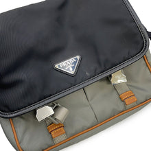 将图像加载到图库查看器中，PRADA Shoulder Bag Black/Gray/Brown2VD769 Nylon Leather
