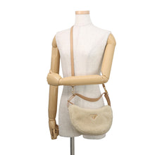 Load image into Gallery viewer, PRADA Arke Bag Beige1BC194_2EC9_F03KL_V_OOO Shearling Leather Size Small
