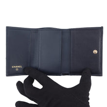 Load image into Gallery viewer, CHANEL Matelasse CC Logo Small Flap NavyAP4319 Caviar Leather
