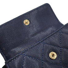 Load image into Gallery viewer, CHANEL Matelasse CC Logo Small Flap NavyAP4319 Caviar Leather

