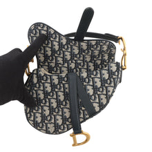 Load image into Gallery viewer, Dior Oblique Saddlebag Navy/BeigeM0456CTZQ_M928 Canvas Size Mini
