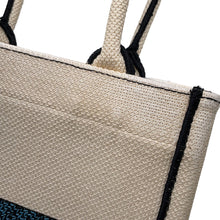 将图像加载到图库查看器中，Dior vertical book tote White/Blue/Black Canvas
