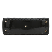 Load image into Gallery viewer, Dior Lady Dior 2way Bag Black Patent Leather Size Large
