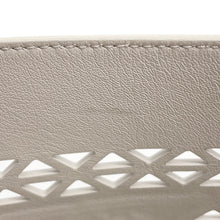 Load image into Gallery viewer, PRADA Perforated Triangle Logo Tote Bag White1BG503 Leather
