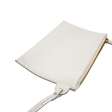 Load image into Gallery viewer, PRADA Perforated Triangle Logo Tote Bag White1BG503 Leather
