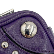 Load image into Gallery viewer, PRADA Studded Camera Bag Shoulder Bag Purple1N1674 Leather
