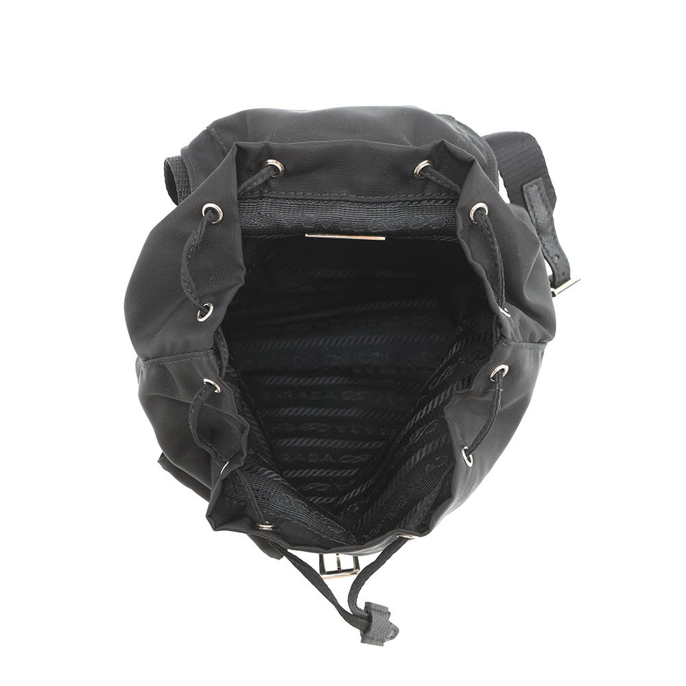 PRADA Mini Backpack Chain Shoulder Bag Black1BH029 Nylon– GALLERY