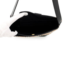 Load image into Gallery viewer, BURBERRY Check Shoulder Bag Brown/Black Canvas Leather
